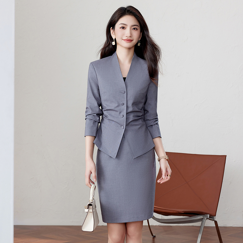 Short skirt overalls business suit 2pcs set for women