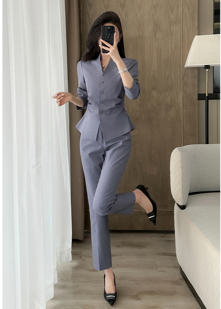 Overalls suit pants short business suit 2pcs set for women