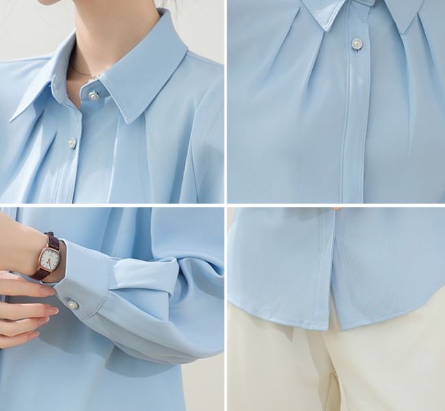 White France style commuting tops profession spring shirt