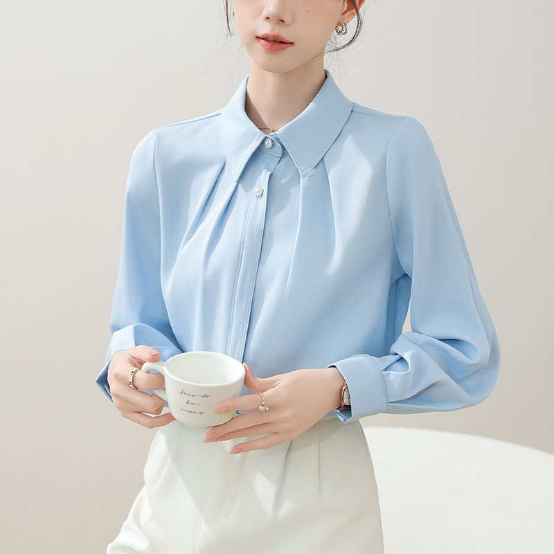 White France style commuting tops profession spring shirt