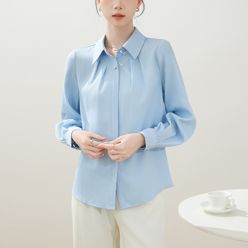 White France style commuting tops profession spring shirt