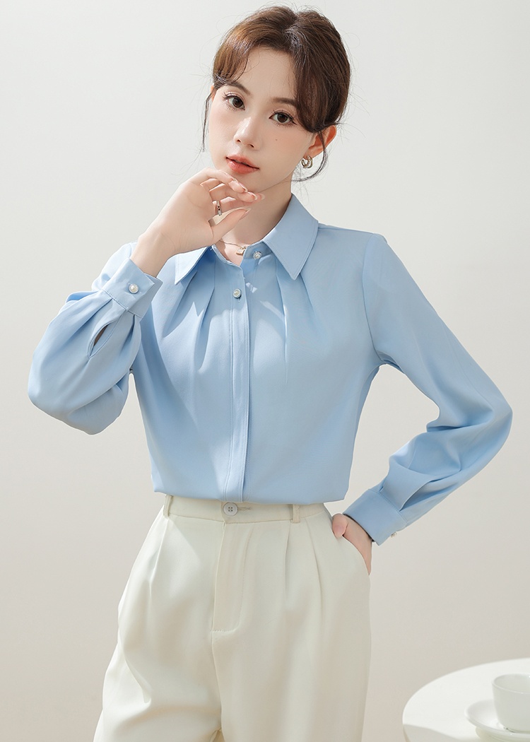 White France style commuting tops profession spring shirt