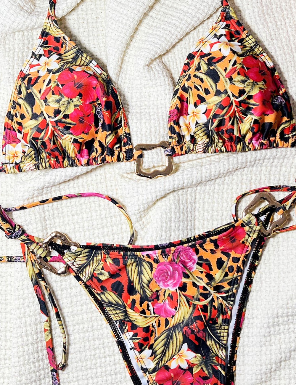 Bikini separates swimsuit leopard swimwear for women