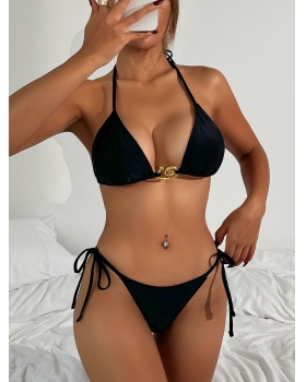 Sexy pure bikini frenum separate European style swimwear for women