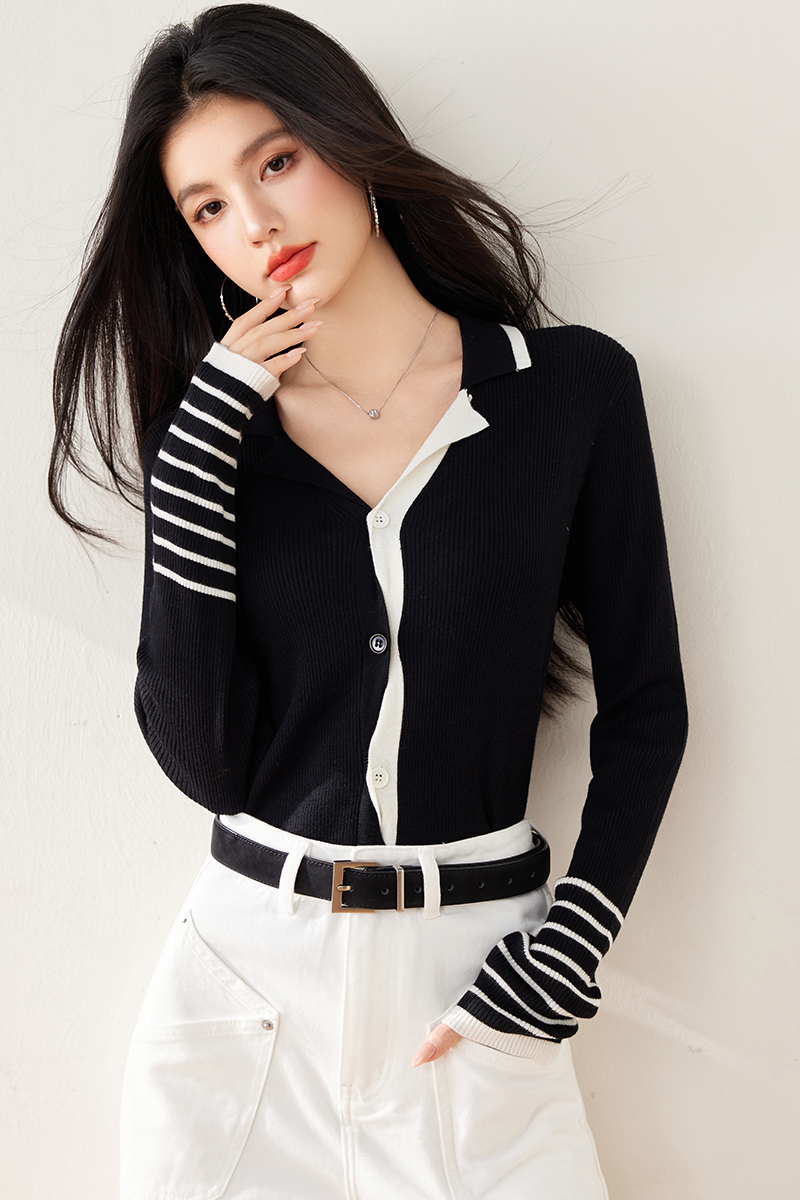 Spring slim sweater niche bottoming shirt for women