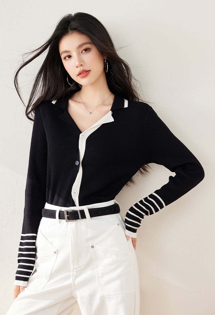 Spring slim sweater niche bottoming shirt for women