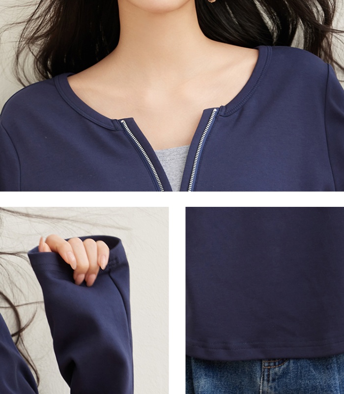 Long sleeve Pseudo-two bottoming shirt spring T-shirt for women