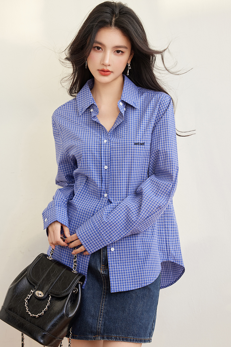 Small fellow long sleeve coat temperament shirt for women