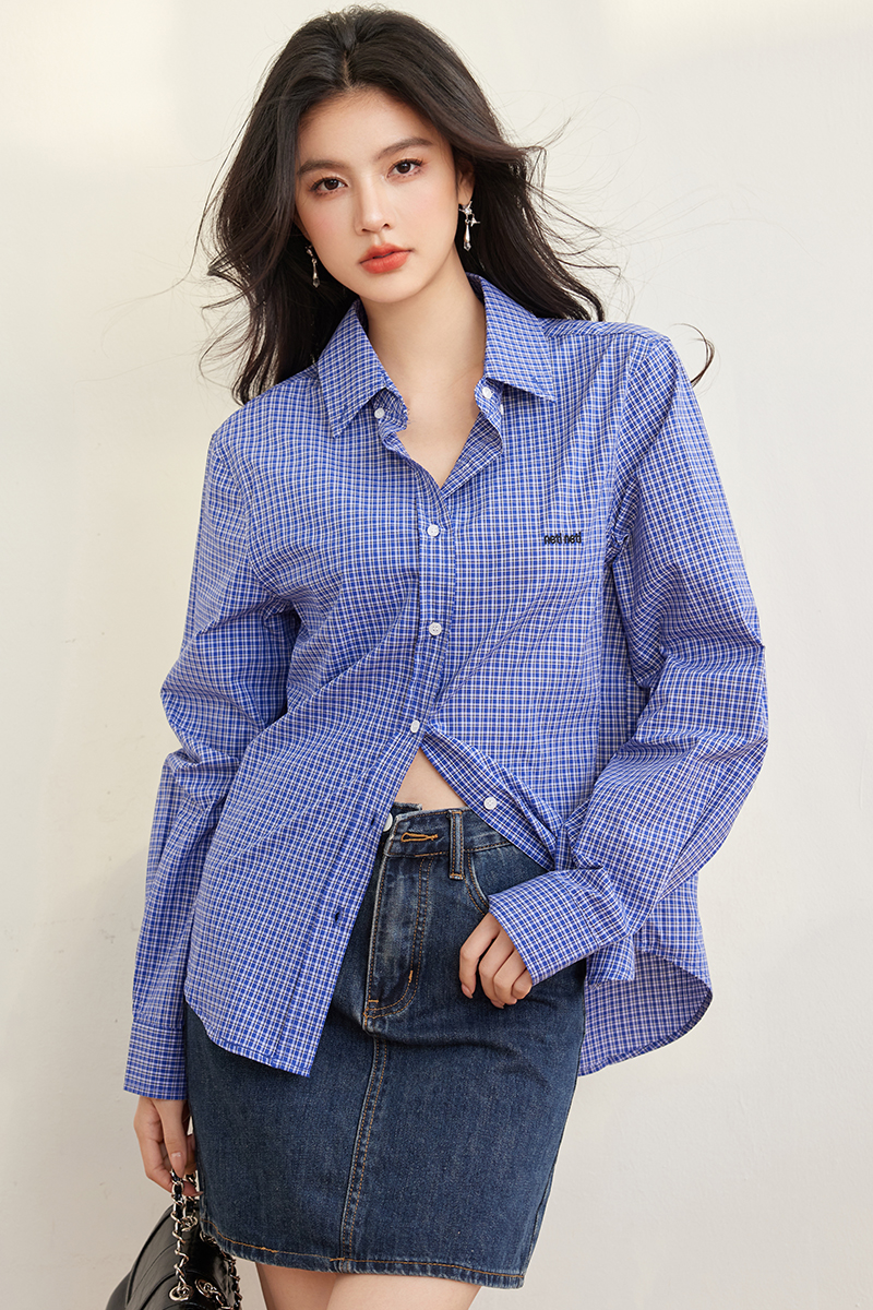 Small fellow long sleeve coat temperament shirt for women