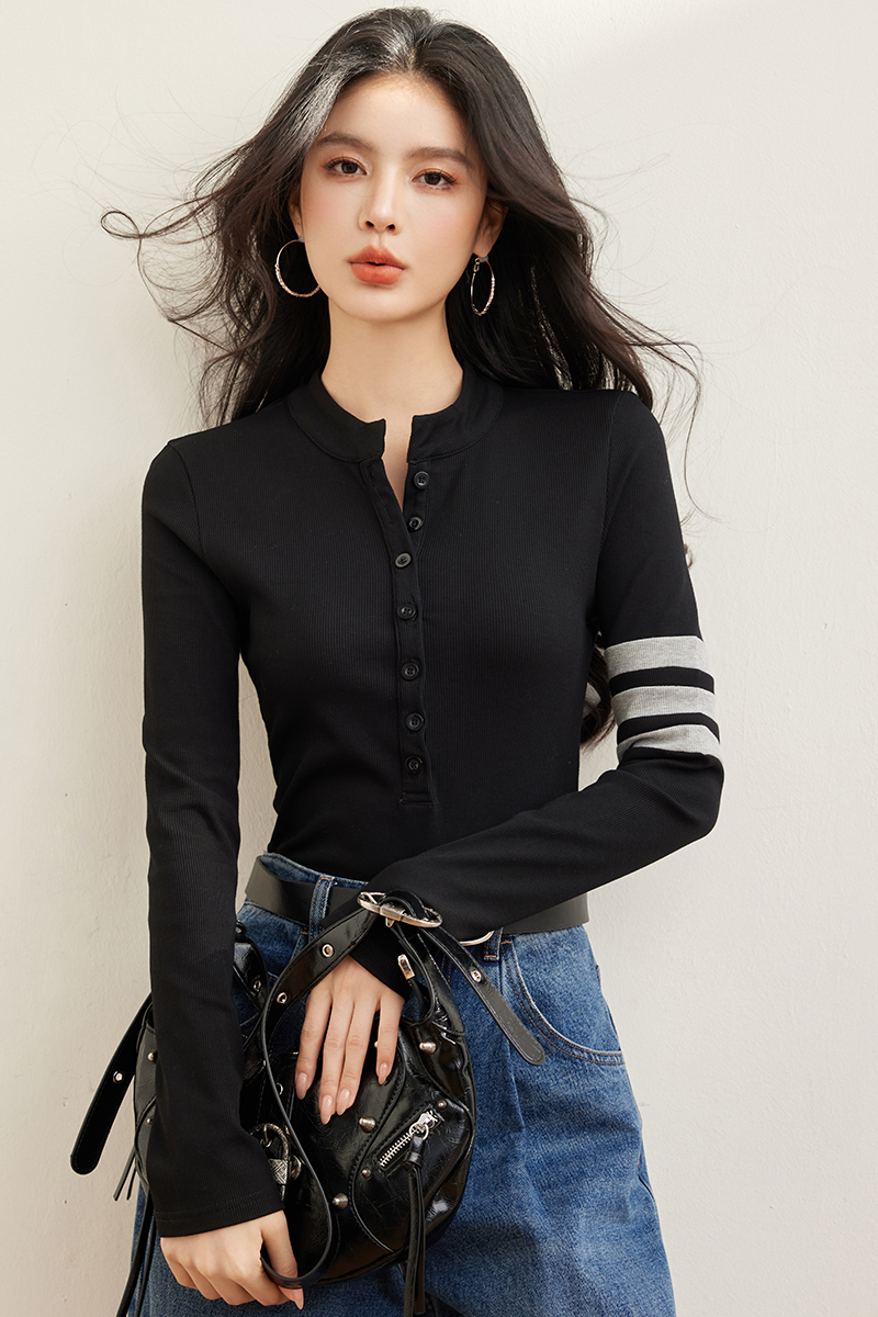 Spring Korean style tops inside the ride bottoming shirt