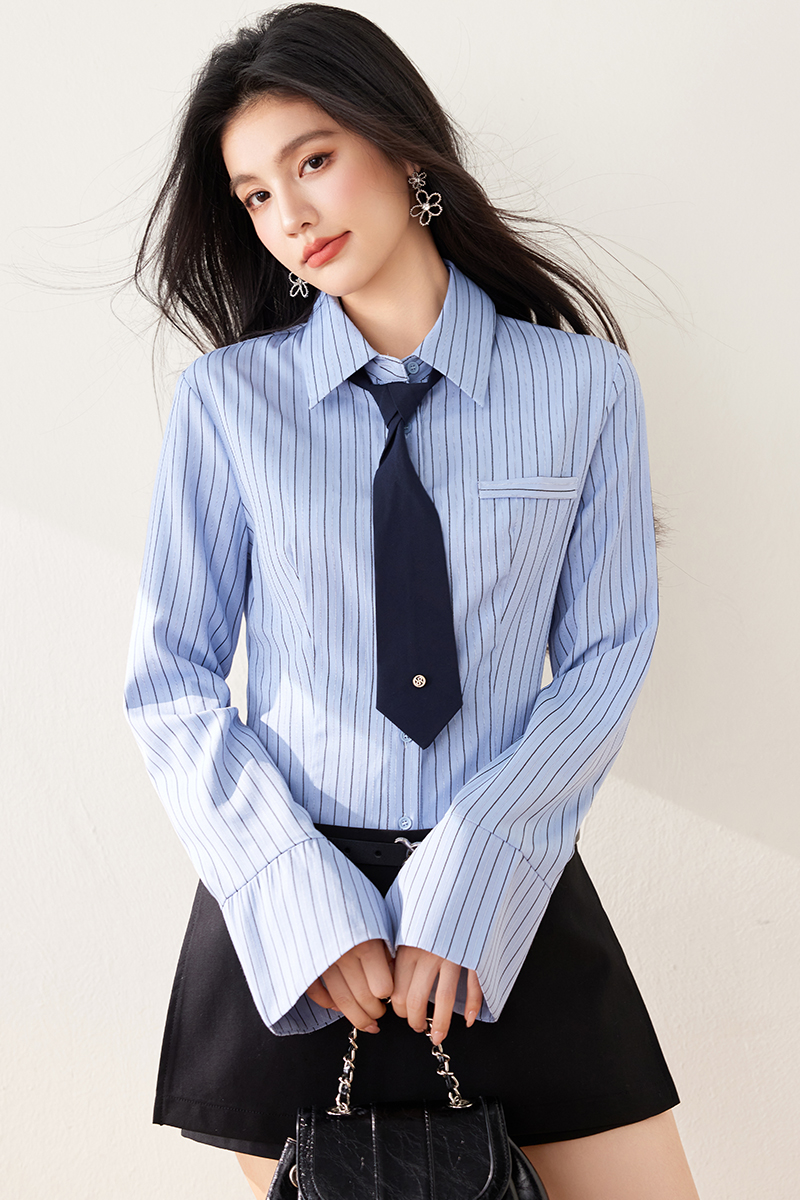 Spring and autumn lazy tops temperament shirt for women