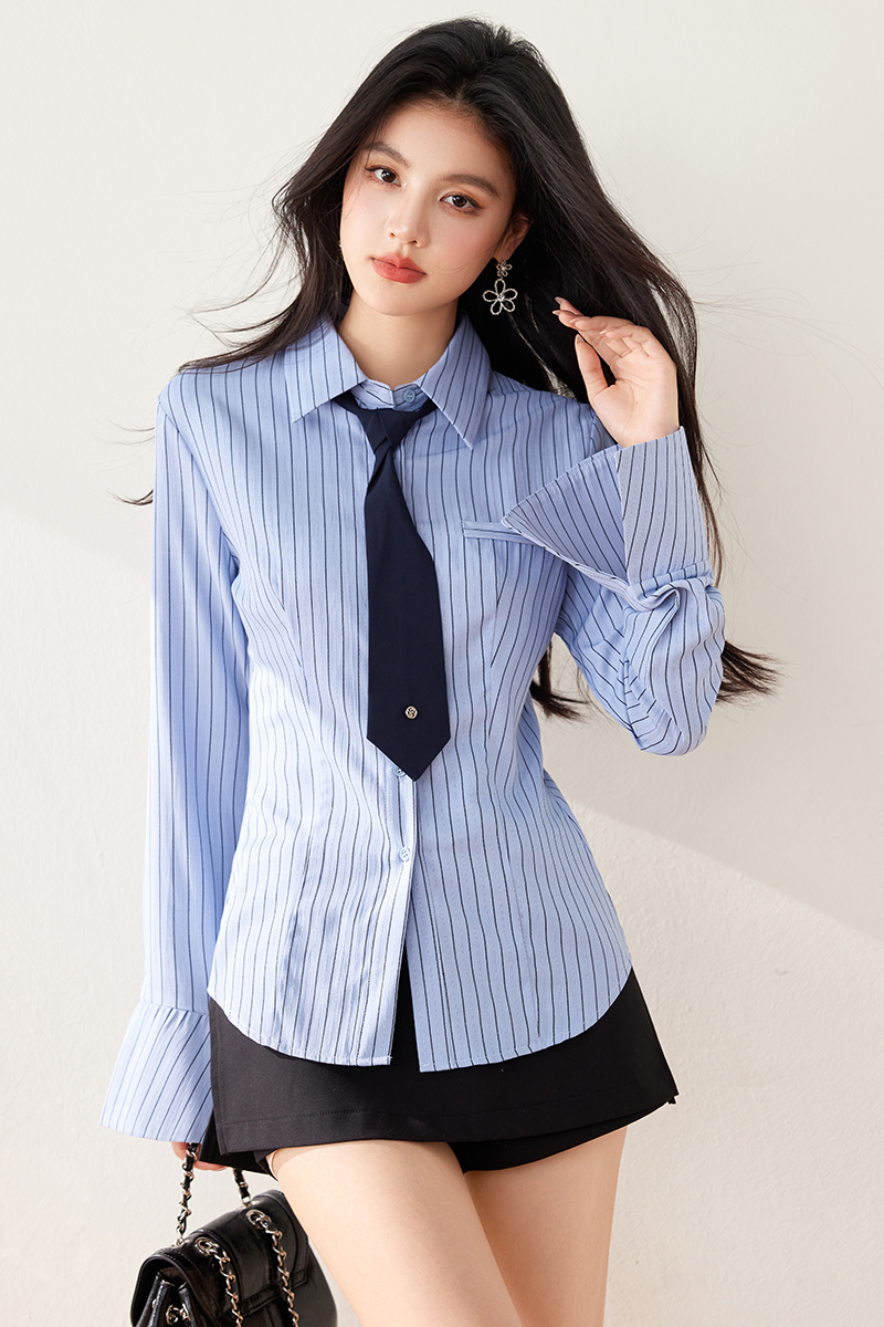 Spring and autumn lazy tops temperament shirt for women