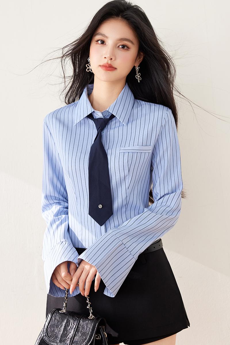 Spring and autumn lazy tops temperament shirt for women