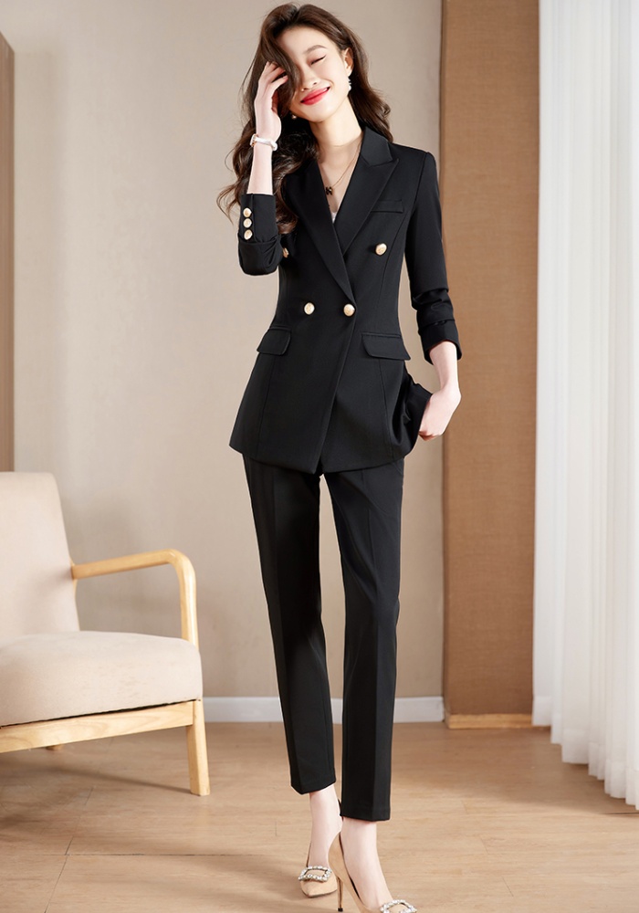 Double-breasted coat business suit 2pcs set