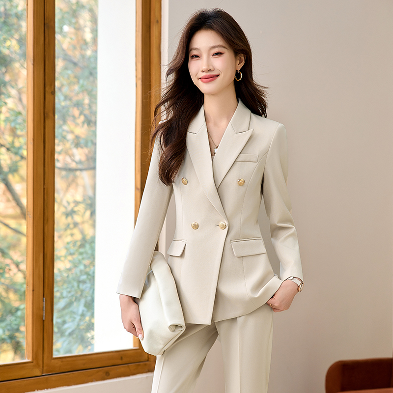 Double-breasted coat business suit 2pcs set