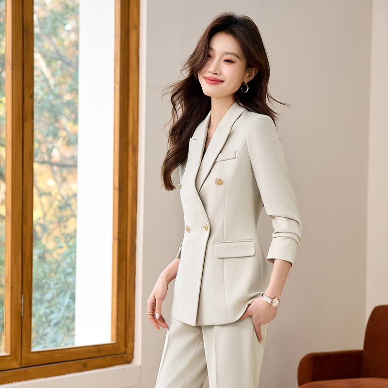 Double-breasted coat business suit 2pcs set