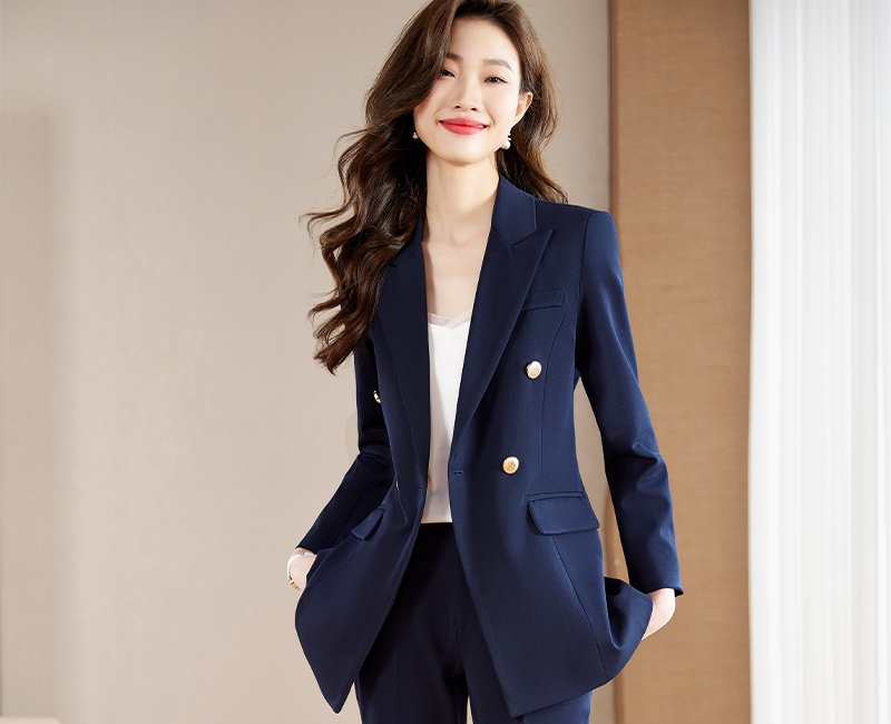 Double-breasted coat business suit 2pcs set