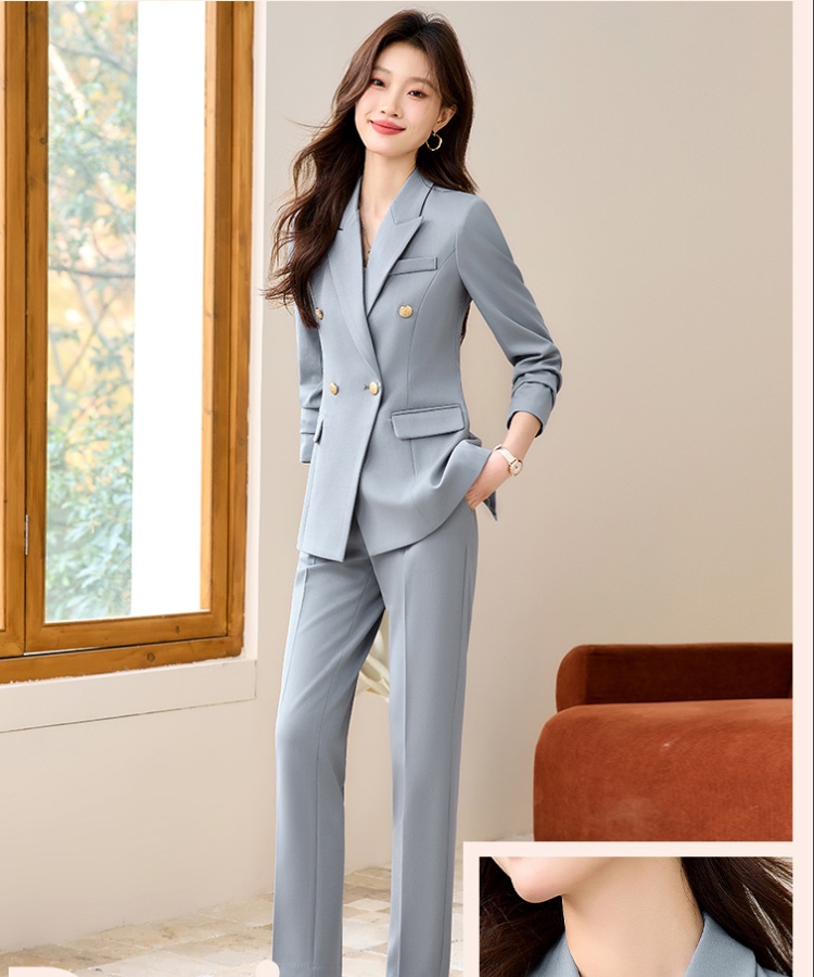 Double-breasted coat business suit 2pcs set