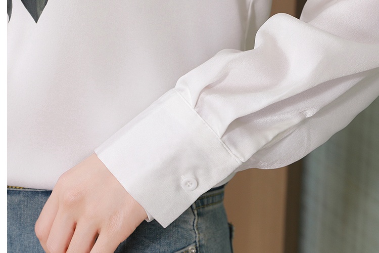 Unique show young shirt silk white tops for women