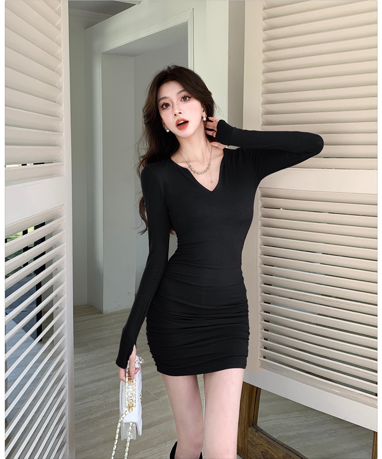 Slim package hip dress spring and summer T-back for women