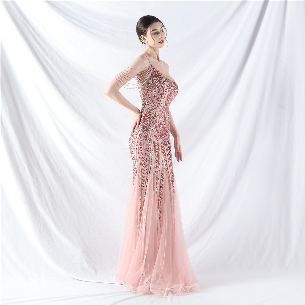 Set beads colors formal dress gauze sequins evening dress