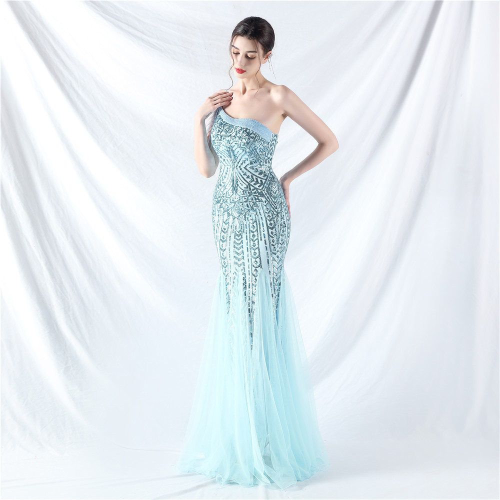 Set beads colors formal dress gauze sequins evening dress