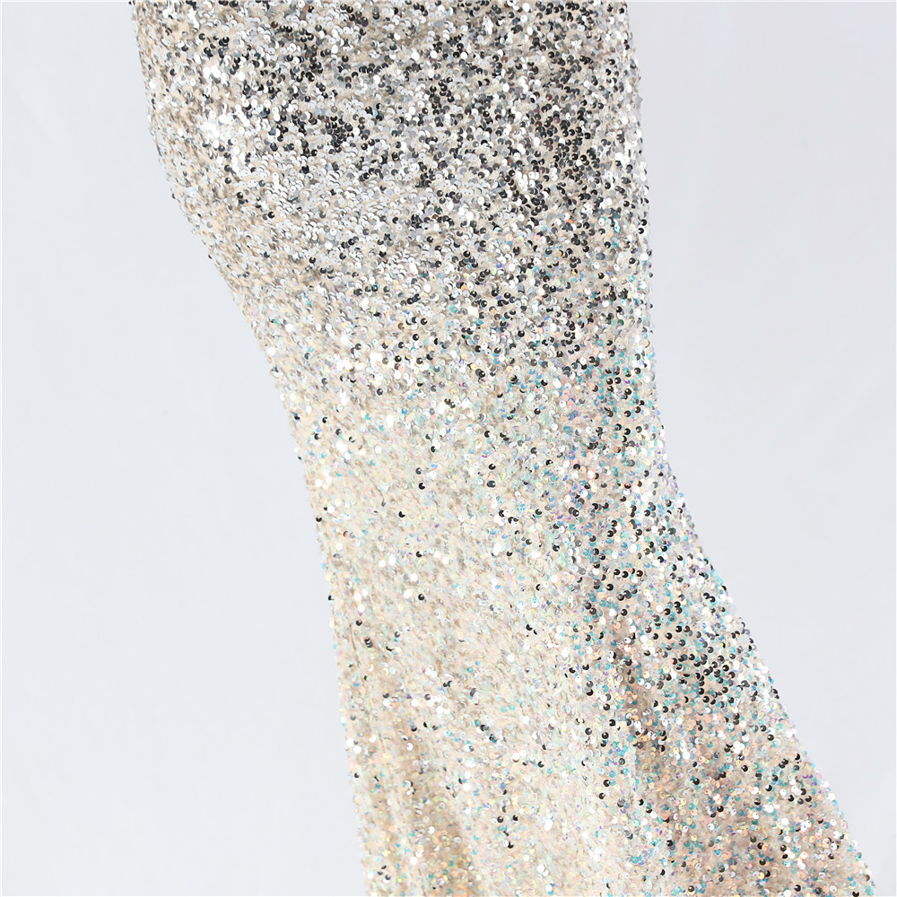 Sexy gradient sequins sling evening dress