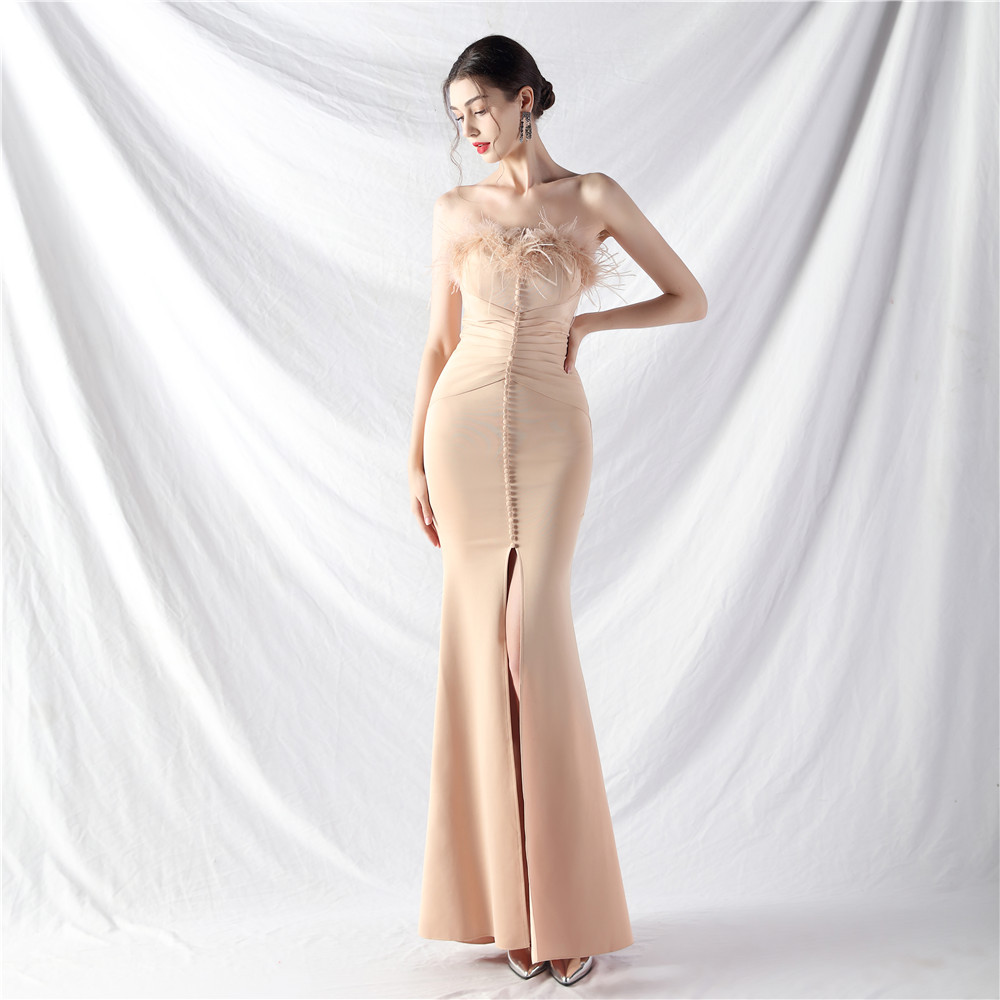 Long artistic evening dress