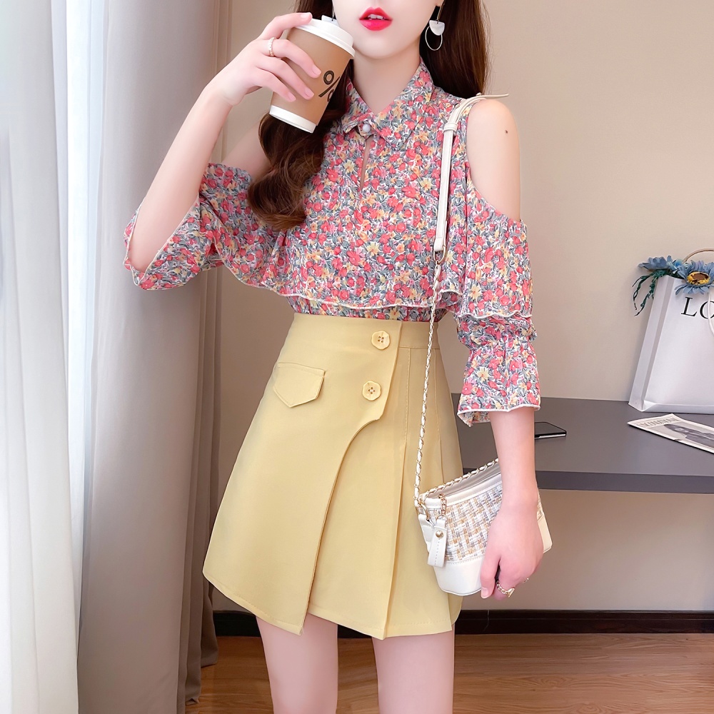 Irregular sweet show young lady spring skirt