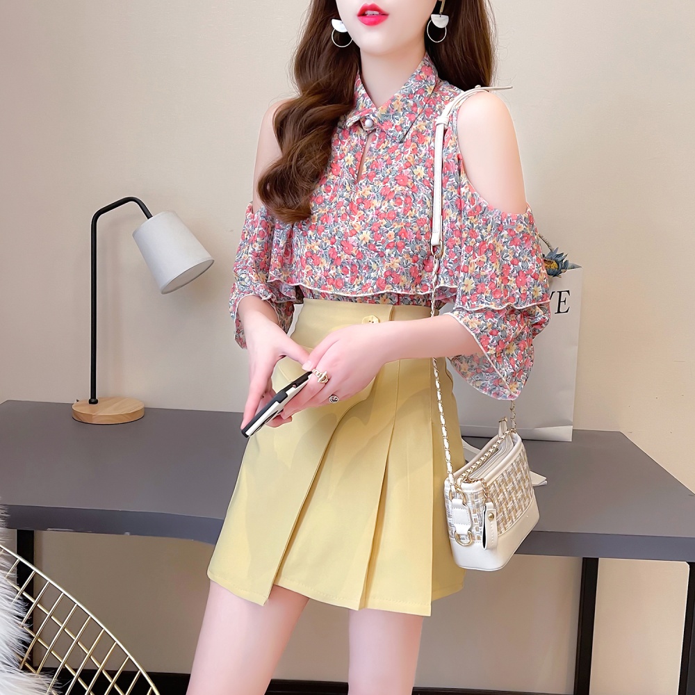 Irregular sweet show young lady spring skirt