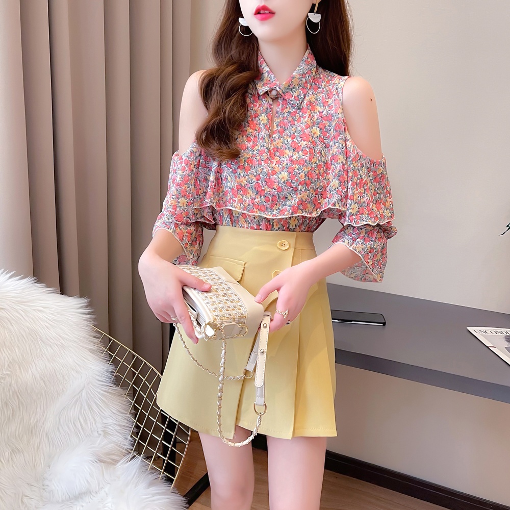 Irregular sweet show young lady spring skirt