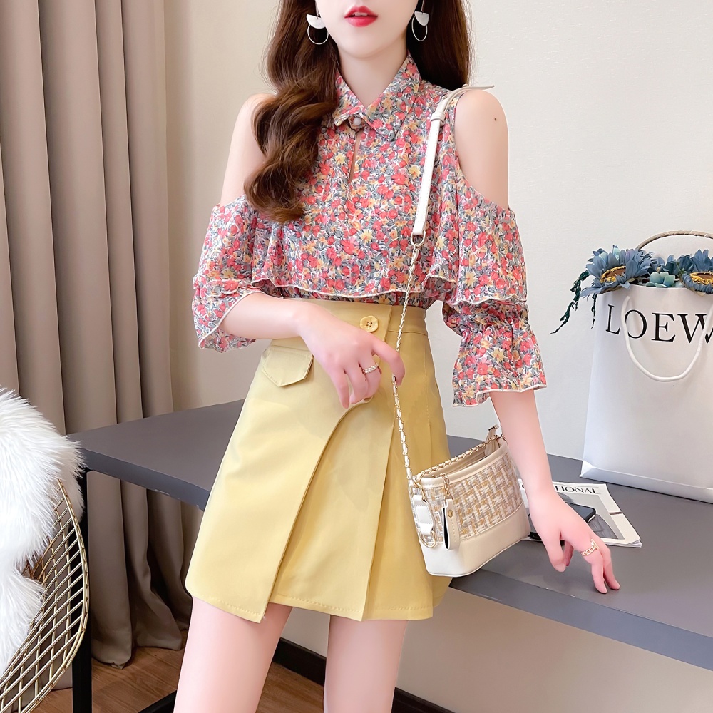 Irregular sweet show young lady spring skirt