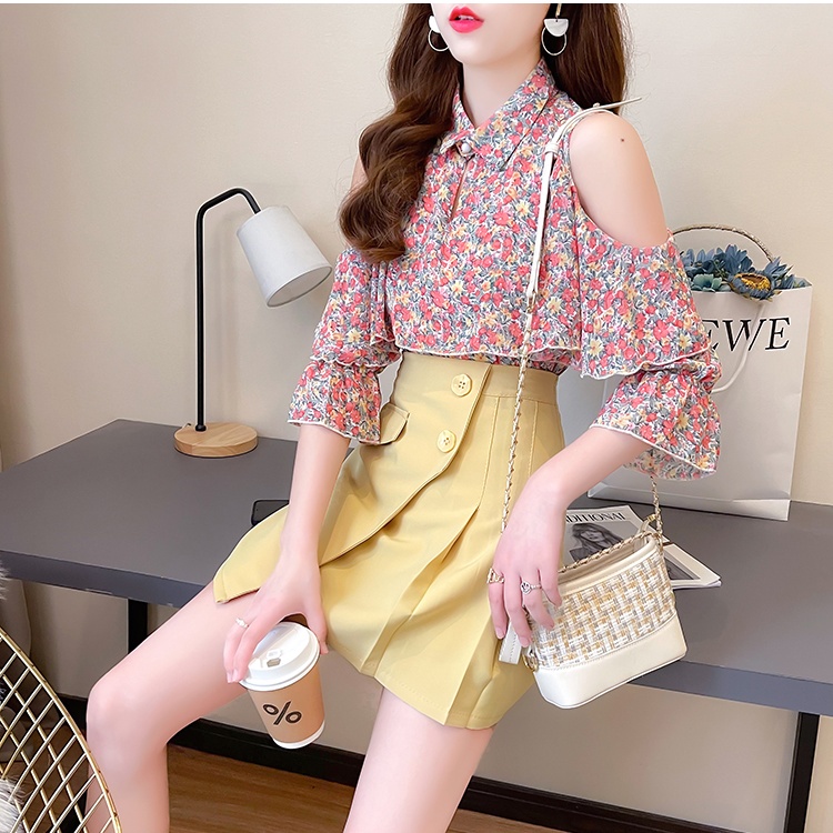 Irregular sweet show young lady spring skirt