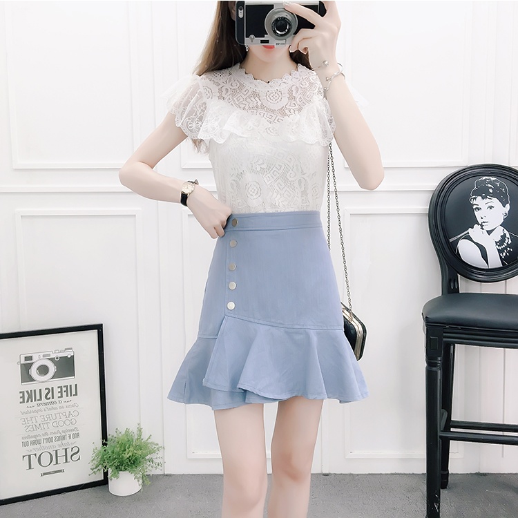 Mermaid spring and summer lady Korean style irregular skirt