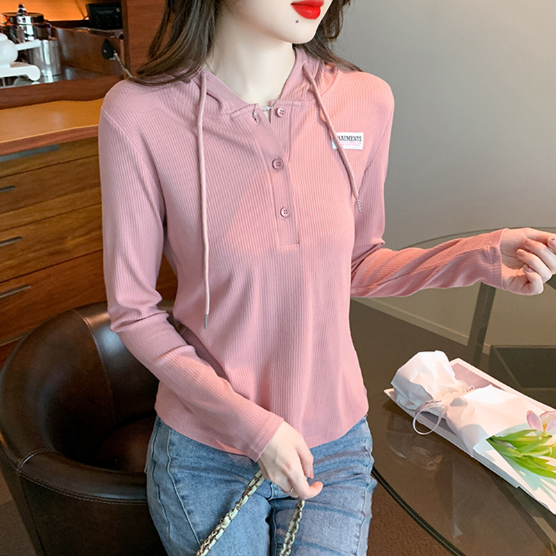 Western style Casual hoodie all-match spring small shirt