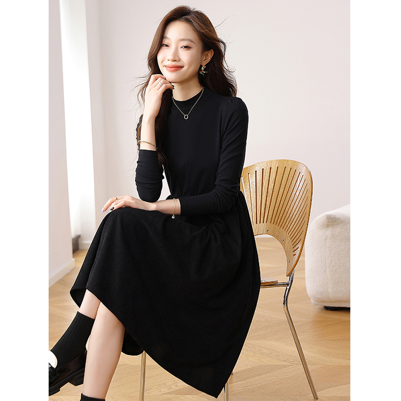 Pure fashion slim long pinched waist spring dress for women