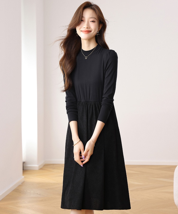 Pure fashion slim long pinched waist spring dress for women