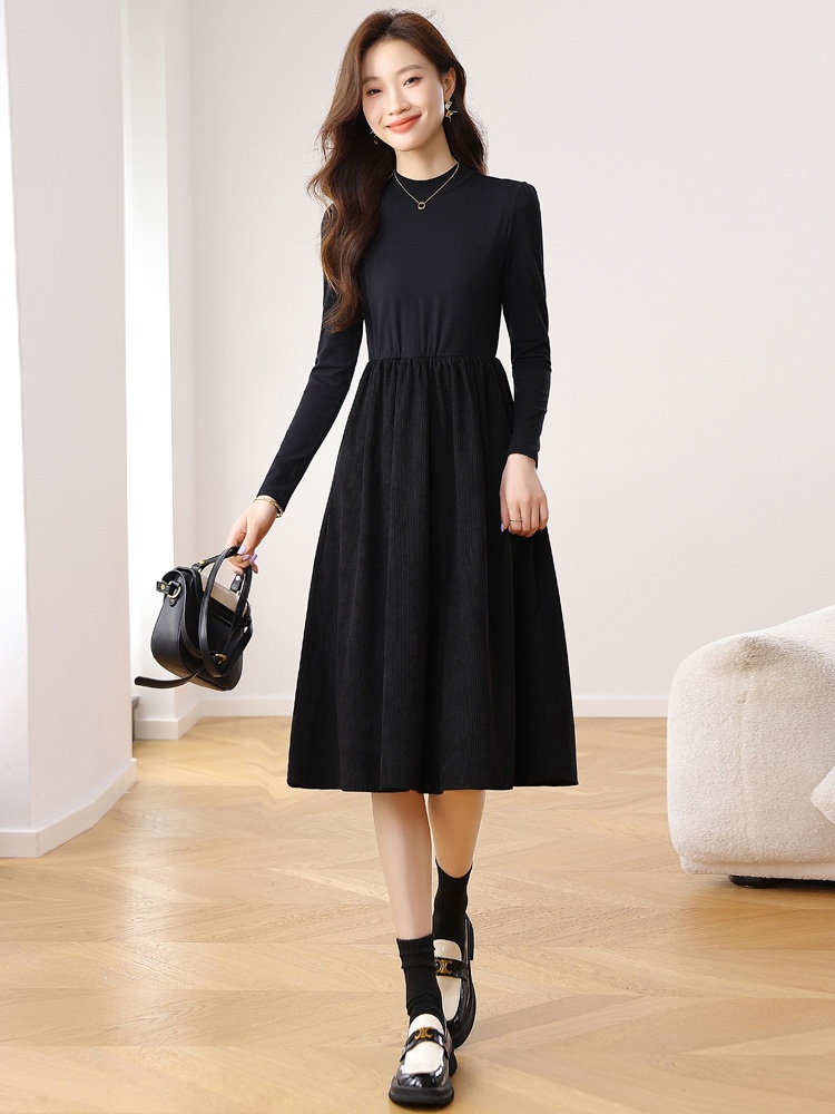 Pure fashion slim long pinched waist spring dress for women