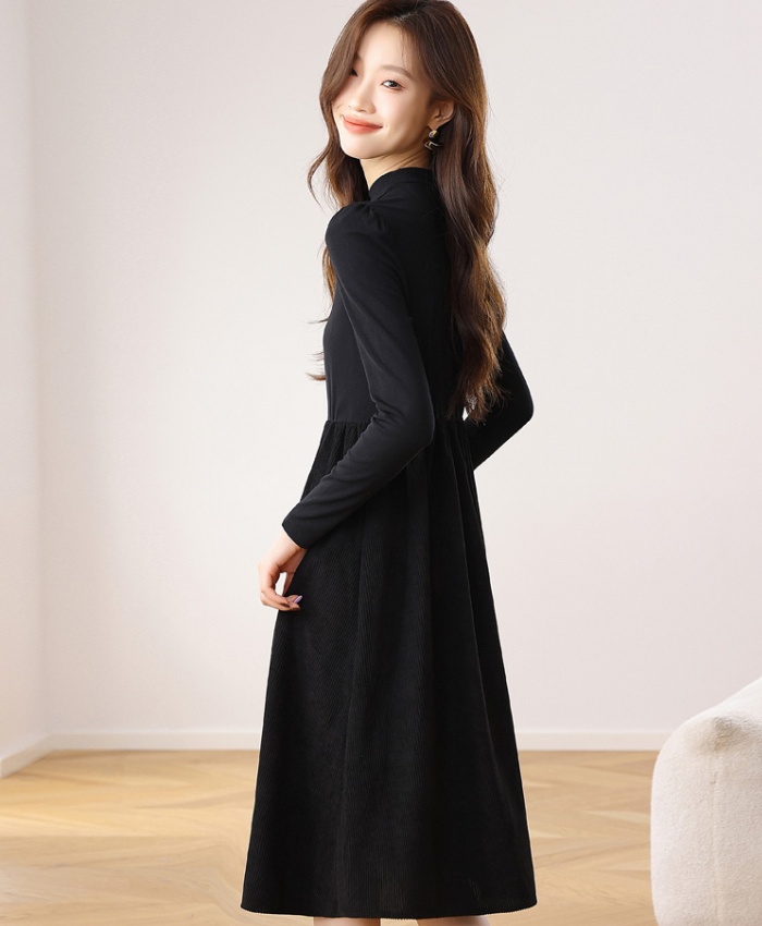 Pure fashion slim long pinched waist spring dress for women