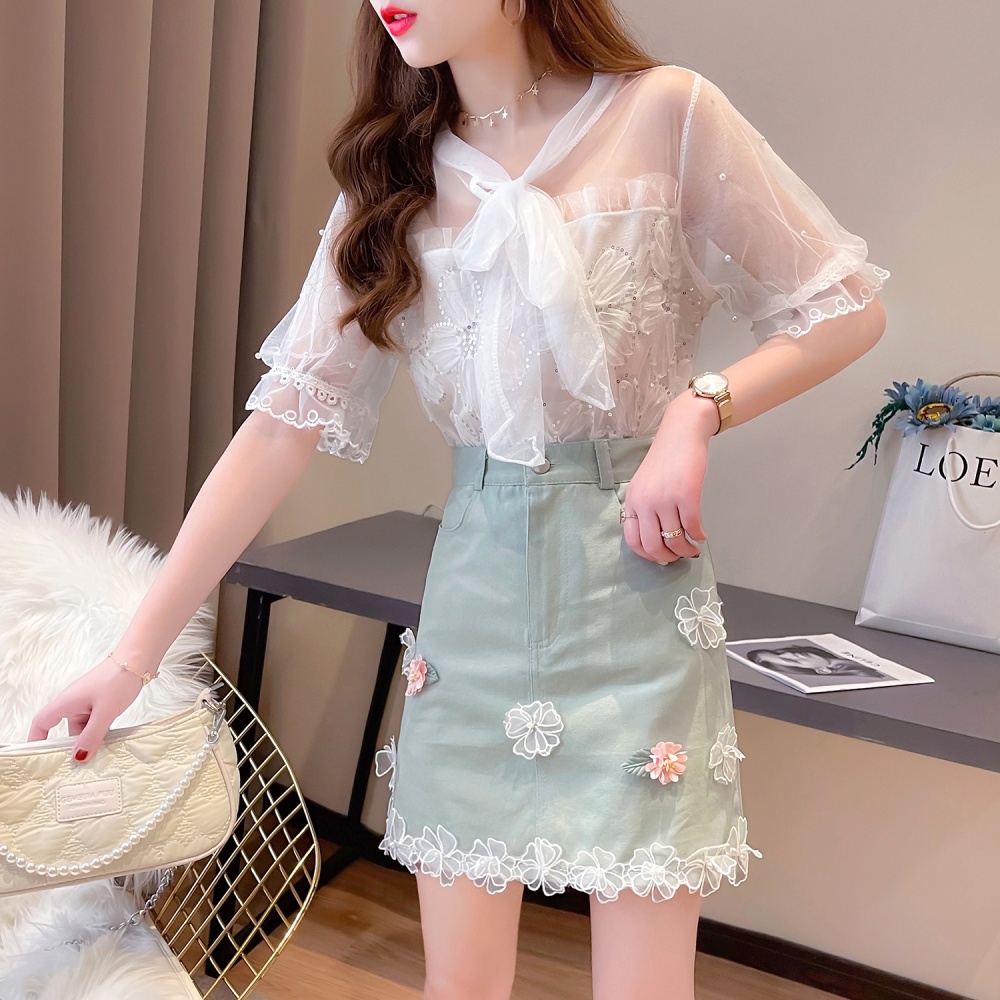 Flowers decoration spring and summer beautiful skirt