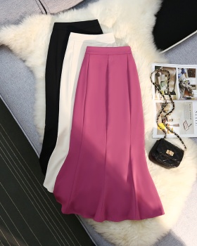 Package hip France style A-line long slim skirt for women