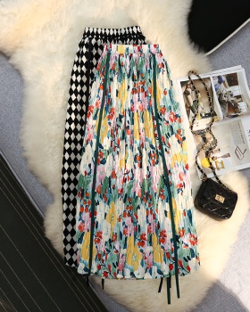 A-line long dress high waist skirt for women