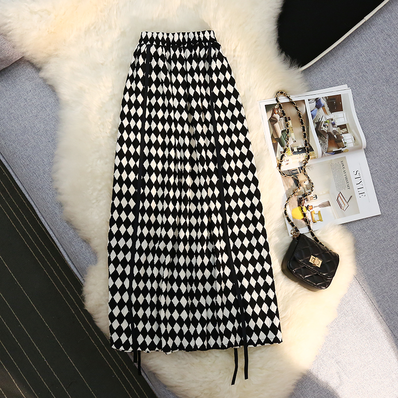 A-line long dress high waist skirt for women