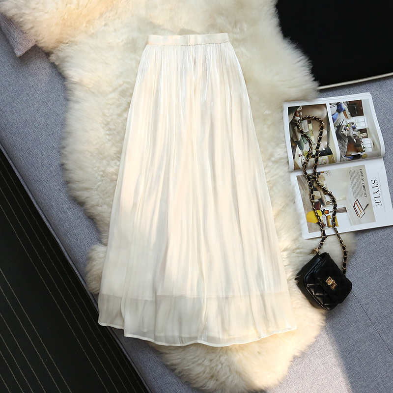 Spring and summer drape elegant skirt for women