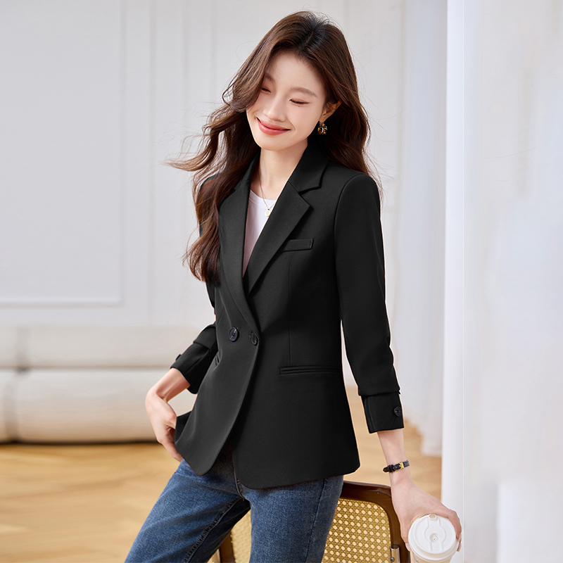 Spring and autumn coat pinched waist tops for women