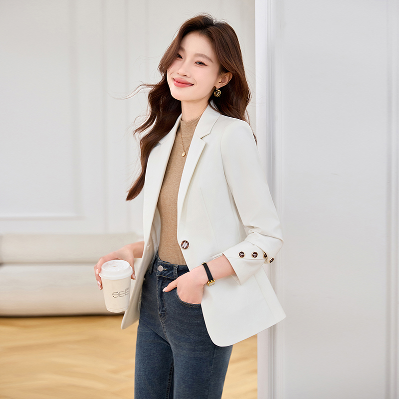 Pinched waist fashion tops spring and autumn coat for women