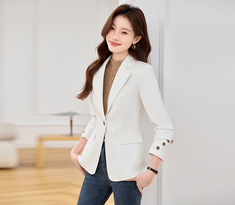 Pinched waist fashion tops spring and autumn coat for women