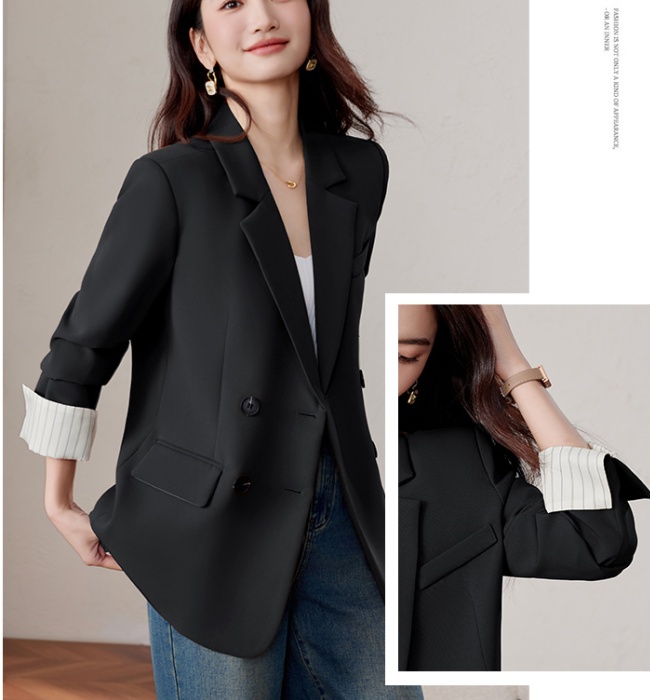 Slim double-breasted tops loose spring coat