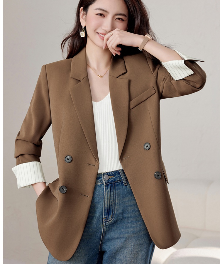 Slim double-breasted tops loose spring coat