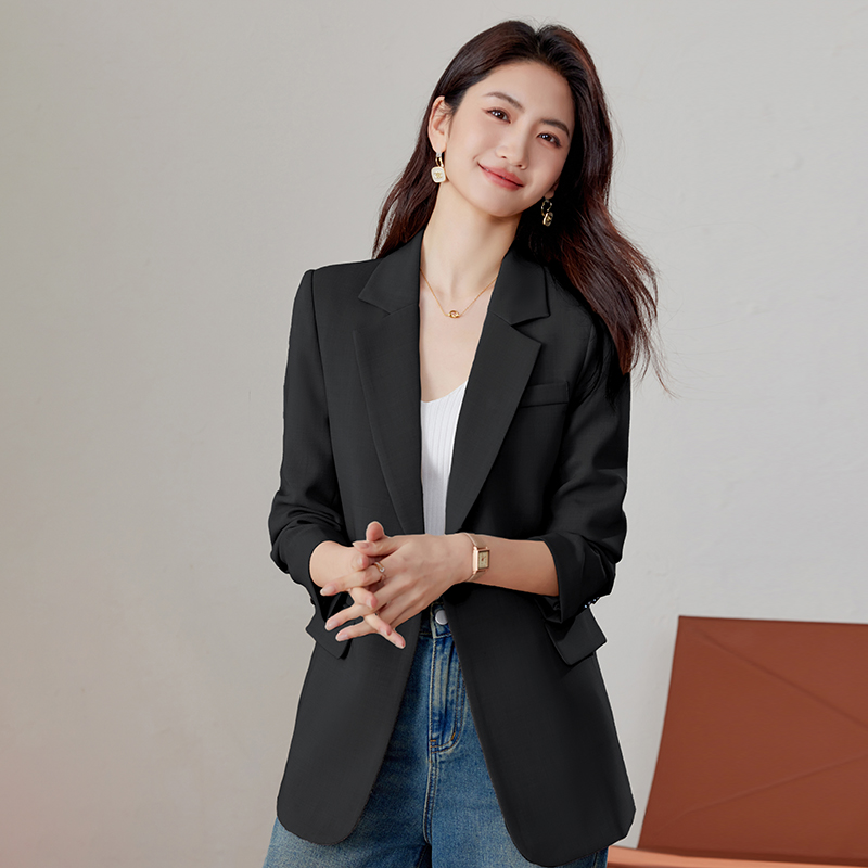 Lapel Casual business suit simple coat for women